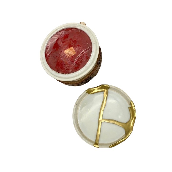 Kintsugi Chinese Porcelain Dragon 5-Claw Blue White Box Gold Crack Growth Gift - Picture 14 of 16